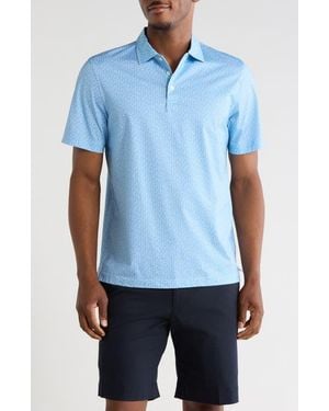 Bugatchi Stretch Cotton Knit Polo - Blue
