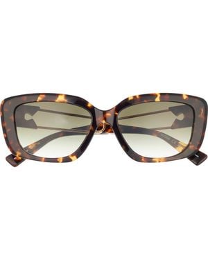 Moschino 51Mm Gradient Rectangular Sunglasses - Brown