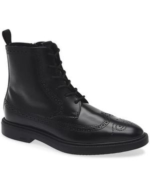 BOSS Larry Halb Brogue Boot - Black