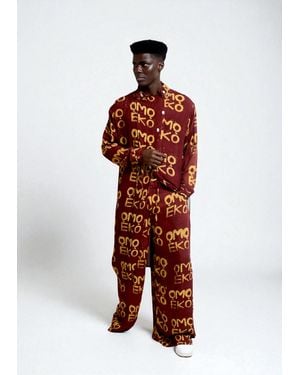 Cute-Saint Ng Omo-eko Shirt-dress - Red