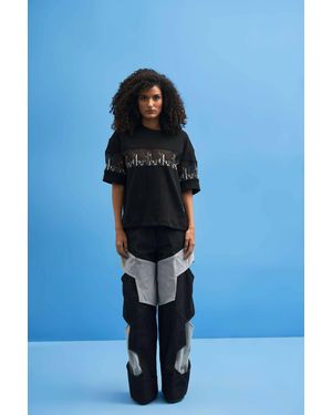 SIDDHANT AGRAWAL LABEL Structured Layered Pants - Blue
