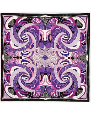 Kargede Tidal Symphony Silk Scarf - Purple