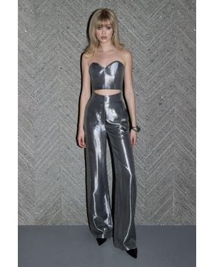 Vestiaire d'un Oiseau Libre Metallic Corset Top - Gray