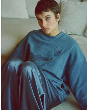 Audrey Vallens Miss Av Sweater With Embroidery - Blue
