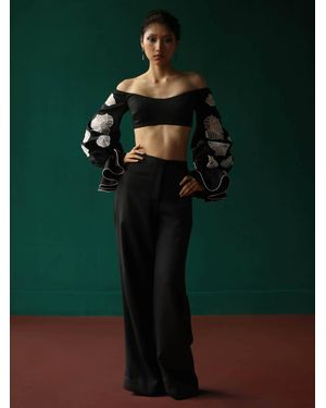 Shriya Khanna Blouson Sleeve Top - Green
