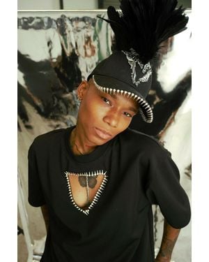 Stevie Crowne Embellished Nabla Shortsleeve - Black