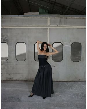 Maet Studio Tirel Button Long Dress - Gray