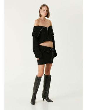 Pcfg Cashmere Blend Your *itch Zipped Knit Skirt - Black