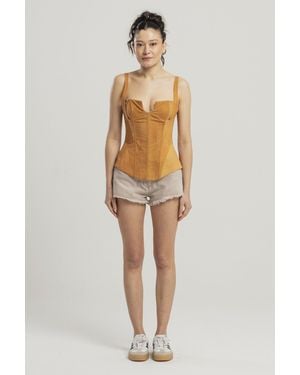 Pcfg Corset Top - Orange - Natural