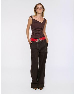 DAIGE Ola Top - Espresso - Red