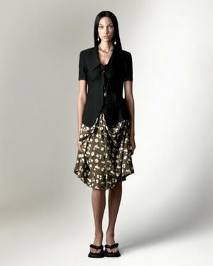 Maison de H Fitted Shirt-top Blossom Dress - Black