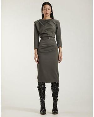 ALINA CERNĂTESCU Ibis Dress Ash Gray - Multicolor