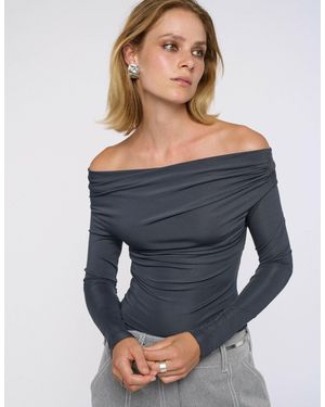 DAIGE Bella Top - Charcoal - Blue
