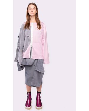 John Zucca Brutalist Jeans Pencil Skirt - Pink