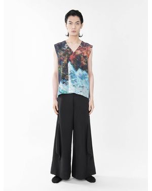 Vincent Li Studio Mirrigang Top Prints - White