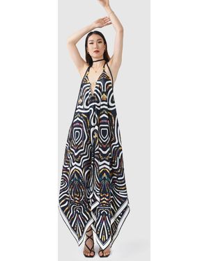 Kargede Slip Maxi Dress - White