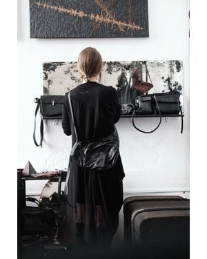 YTN No7 Leather Crossbody Bag - Black