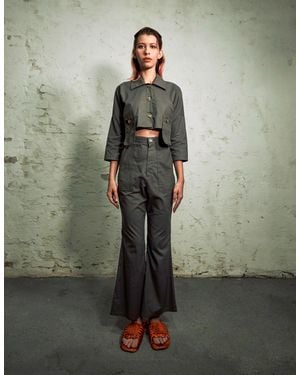 John Zucca Midriff Organic Cotton Jacket - Green