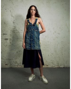 John Zucca Denim Vest - Green