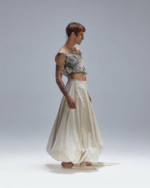 EVADE HOUSE 003-28 Paper Skirt - White