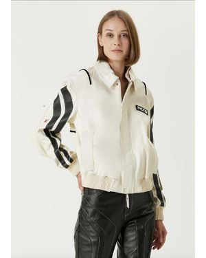Pcfg Boomerang Biker Leather Jacket - Natural