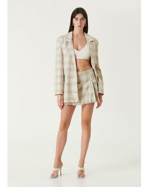 Pcfg Free Heaven Pleated Mini Skirt - Fog - Natural