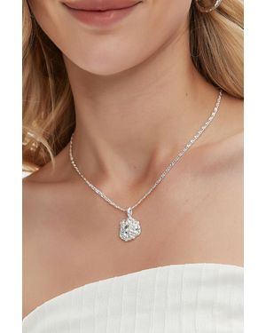 Classicharms Silver Molten Pendant Necklace - Natural
