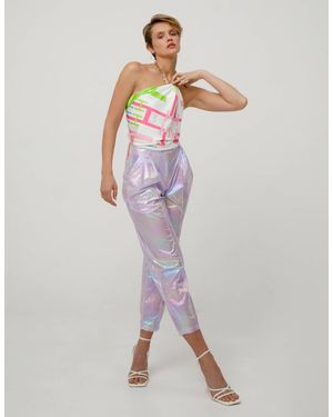IPANTS Glossy Pleated Pants - Purple