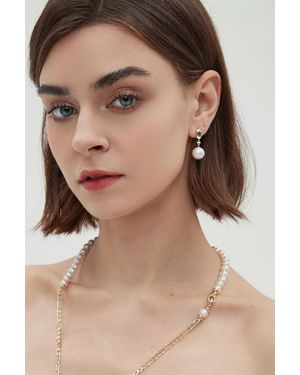 Classicharms Doris Silver Pearl Earrings - Natural
