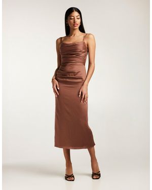 ALINA CERNĂTESCU Aura Dress Brown