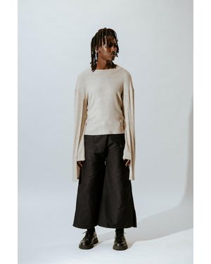 O.22. Pants With Front And Back Pleats - White