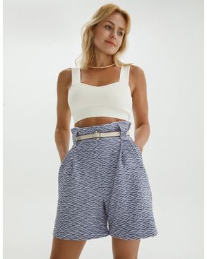 IPANTS Blue High-waisted Shorts
