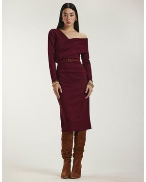 ALINA CERNĂTESCU Claret Dress Burgundy Red
