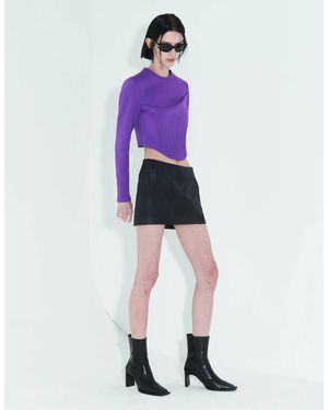 KIMZISU Pintuck Jersey Top - Purple