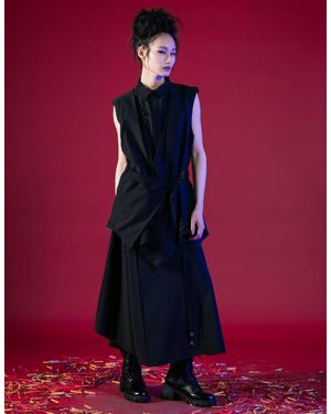 INF Multi-layers Corset Sleeveless Vest - Red