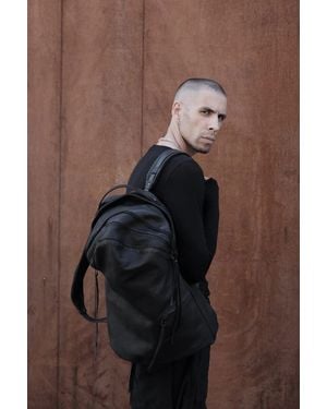 YTN No7 Leather Backpack 0811r Black - Brown