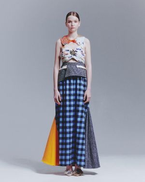 MOMI-KO Maxi Dress With Corset - Blue