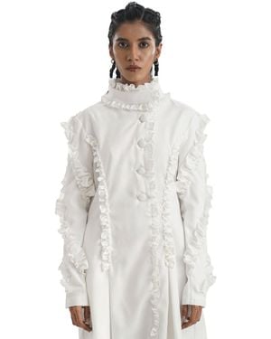 Notre Âme Mon Chou White Ruffle Dress