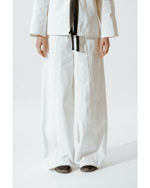 O.22. Pleated Pants - White