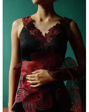 Shriya Khanna Orchid Lace Blouse - Multicolor