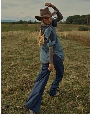 IPANTS Navy Blue Bell-bottoms - Green