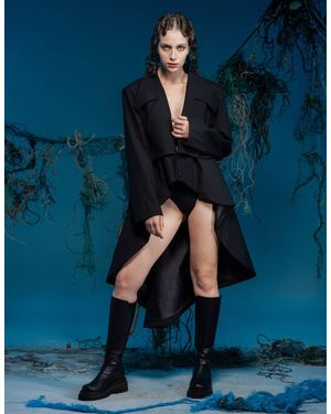 INF Deconstruction Of Tailcoat Long Suit Jacket - Blue
