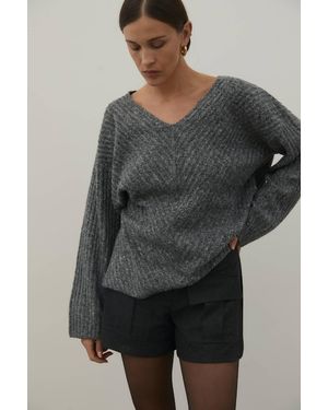 IPANTS Wool Shorts With Patch Pockets - Gray