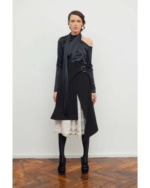 Julia Allert Brand Layered Skirt White Lace Detail