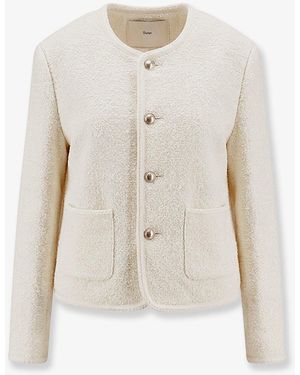 DUNST Bouclé Tweed Blazer - White