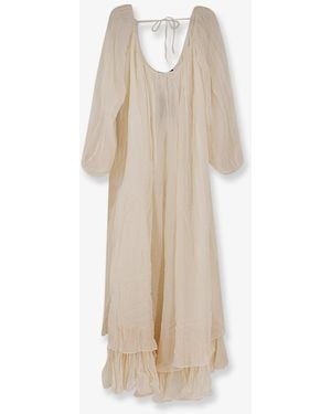Mes Demoiselles Viscose Crash Long Dress - White
