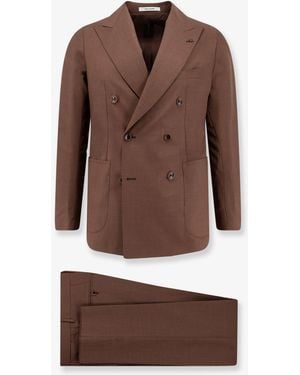 Tagliatore Virgin Wool And Silk Suit - Brown