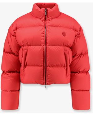 Gucci Crop Fit Down Jacket With Iconic Crest - Red
