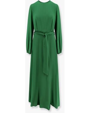 Lavi Basila Rayon Long Dress With Belt - Green