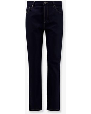 Brunello Cucinelli Virgin Wool Trousers - Blue